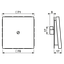 Cable outlet w.centre plate and insert GCR2990A thumbnail 5