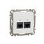 Double DATA Outlet CAT 6A UTP, Sedna Design & Elements, RJ45, White thumbnail 4