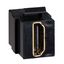 HDMI Connector jack, Merten, Keystone, black thumbnail 1