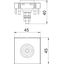 PAD-ID6 AL1 Equipotential bonding socket  45x45mm thumbnail 2