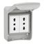 PratiKa socket - grey - 2P + E - 10/16 A - 250 V - Italian - IP65 - surface thumbnail 3