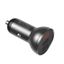 Car Charger 24W 12-24V 2xUSB 4.8A with LED Display, Grey thumbnail 2