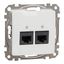 Double DATA Outlet CAT 6 UTP, Sedna Design & Elements, RJ45, White thumbnail 3