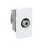 TV socket Mosaic - single type "F" - 1 module - white thumbnail 1