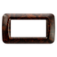 TOP SYSTEM PLATE - IN TECHNOPOLYMER - 4 GANG - ENGLISH WALNUT - SYSTEM thumbnail 1