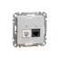 DATA CAT 6 UTP + Telephone outlet, Sedna Design & Elements, Aluminium thumbnail 5