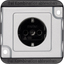 SCHUKO socket-outlet insert w. shutter, screwless term., alum., Anti-vandalism thumbnail 4