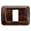 TOP SYSTEM PLATE - IN TECHNOPOLYMER - 1 GANG - ENGLISH WALNUT - SYSTEM thumbnail 1