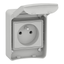 PratiKa socket - grey - 2P + E - 10/16 A - 250 V - French - IP65 - surface thumbnail 4