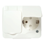 Artic - 2 SO - hinged cover - 16 A - 250 V - polar white thumbnail 3