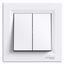 Asfora - double 1pole pushbutton - 10A lift terminals, white thumbnail 4