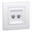 Asfora - double Data socket - RJ45 cat.6 UTP white thumbnail 3