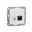 DATA CAT 6 UTP + Telephone outlet, Sedna Design & Elements, White thumbnail 4