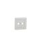 cover plate + cover frame for R/TV/SAT socket , Exxact, white thumbnail 3