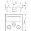 MTG-3R F AL1 Multimedia support video cinch 3x coupling, socket-socket 45x45mm thumbnail 2