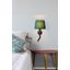 SAVOY BLACK WALL LAMP WITH READER GREEN LAMPSHADE thumbnail 2