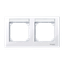 M-Plan frame, 2-gng w. labelling option, horiz. installation, act. wht, glos. thumbnail 1