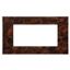 VIRNA PLATE - IN TECHNOPOLYMER - 4 GANG - ENGLISH WALNUT - SYSTEM thumbnail 2