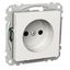 Exxact single socket-outlet unearthed screwless white thumbnail 3