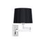 ARTIS ARTICULATED CHROME WALL LAMP BLACK LAMPSHADE thumbnail 1