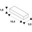 Feed-in for 1-ph-hv track, protection conductor left, white thumbnail 2