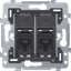 2 RJ45 connections UTP cat. 6, PoE++ ready, flat model, incl. base 71 thumbnail 1