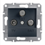 Asfora, TV-SAT-SAT ending socket, 1dB, anthracite thumbnail 4