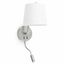 BERNI SATIN NICKEL WALL LAMP WITH LED READER 1XE27 thumbnail 1