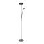 Teo Dimmable LED Floor Lamp 18.5W and Reading Light 4.5W Matt Black thumbnail 1