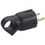 2P+E plug - 16 A with ring - German std - plastic - black - gencod labelling thumbnail 1