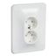 Robust - double socket outlet - 2P + E - flush - screw - 16A - 250V - white thumbnail 3