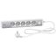 Unica extend - Schuko trailing lead - 5 gangs - with USB port - aluminium/white thumbnail 1