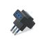 3-WAY ADAPTOR 2P+E 10A "BLUELINE" BLACK thumbnail 1