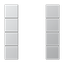 Push button KNX Cover kit-4, complete, alum. thumbnail 5