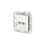 C6Amodul 2 port 180°M flush mounted trunking installation pure white thumbnail 1