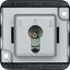 Roller shut. push-button insert f. cyl. locks, 2-pole, aluminium, Anti-vandalism thumbnail 1