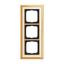 1724-838 Cover Frame Busch-dynasty® polished brass ivory white thumbnail 2