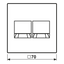 Centre plate for MJ f. 2 sockets AL1969-2WE thumbnail 2