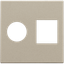 Finishing set for single coaxial connection and network connection RJ4 thumbnail 2