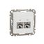 Double DATA Outlet CAT 6 STP, Sedna Design & Elements, RJ45, White thumbnail 3