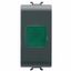 SINGLE INDICATOR LAMP - GREEN - 1 MODULE - SATIN BLACK - CHORUSMART thumbnail 2