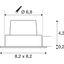 NEW TRIA 68 square 800lm 2700K 230V 38ø Triac aluminium thumbnail 2