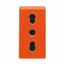 ITALIAN STANDARD SOCKET-OUTLET 250V ac - FOR DEDICATED LINES - 2P+E 16A DUAL AMPERAGE - P17-11 - 1 MODULE - ORANGE - SYSTEM thumbnail 2