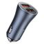 Car Quick Charger 40W 12-24V 2xUSB QC4.0 SCP FCP AFC, Dark Gray thumbnail 1