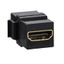 HDMI Connector jack, Merten, Keystone, black thumbnail 3