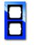 1722-288 Cover Frame Busch-axcent® Blue thumbnail 1