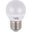 LED E27 Ball G45x76 230V 470Lm 5W 827 240° AC Opal Dim thumbnail 1