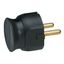 2P plug - 16 A - plastic extra slim - black - gencod labelling thumbnail 1