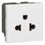 Socket outlet Mosaic - Euro-US - 2P+E - 2 modules - white thumbnail 2