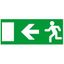 Label - for emergency lighting luminaires - exit door on left - 310x112 mm thumbnail 1